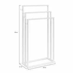 Porte-serviettes industriel métal blanc 3 niveaux