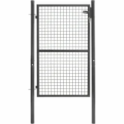Portillon gris anthracite jardin en acier 105 x 150 cm