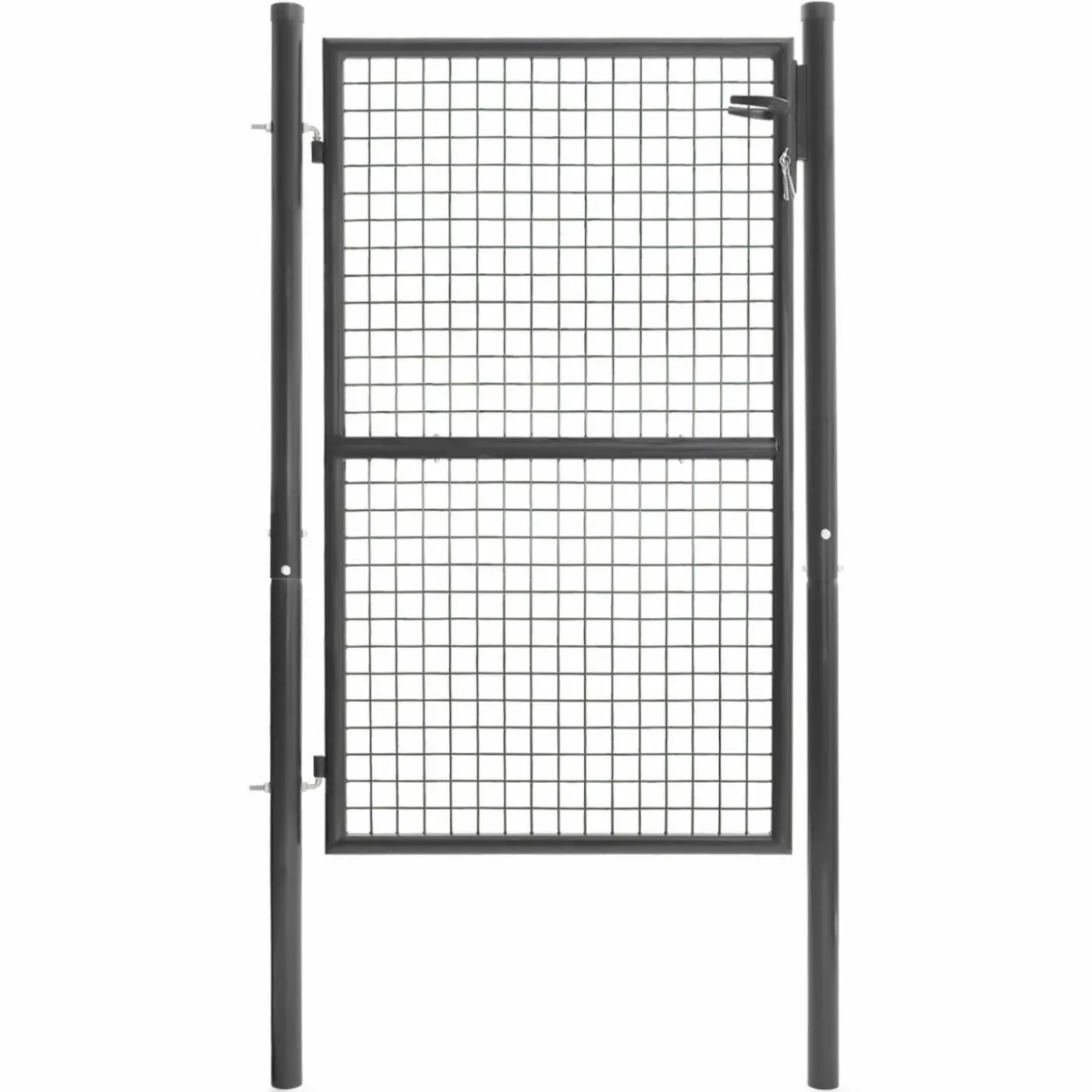 Portillon gris anthracite jardin en acier 105 x 150 cm