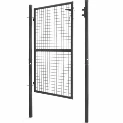 Portillon gris anthracite jardin en acier 105 x 150 cm