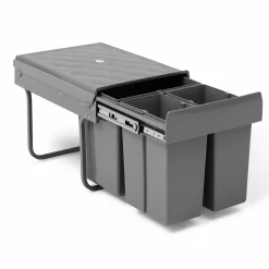 Poubelle tri sélectif 3 compartiments encastrable amoviles 1x15L + 2x8L