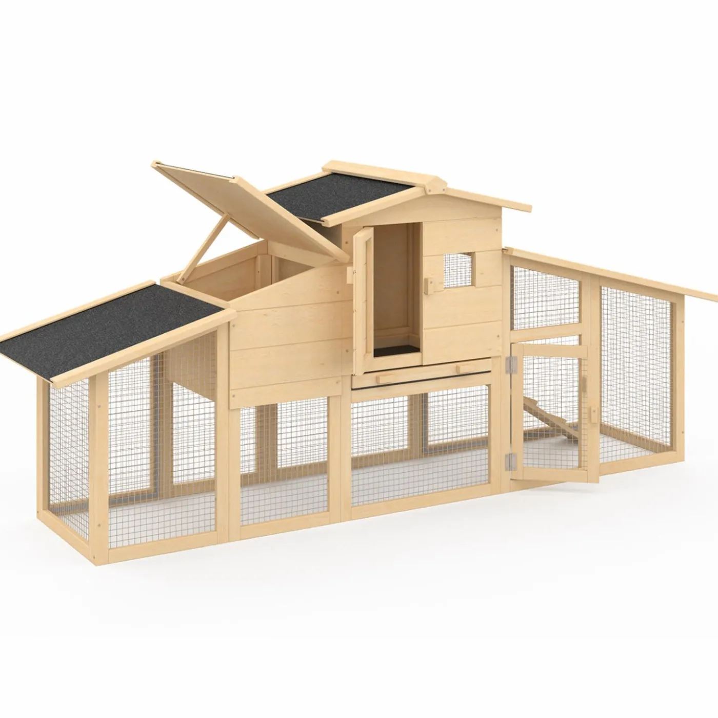 Poulailler XXL en bois avec pondoir
