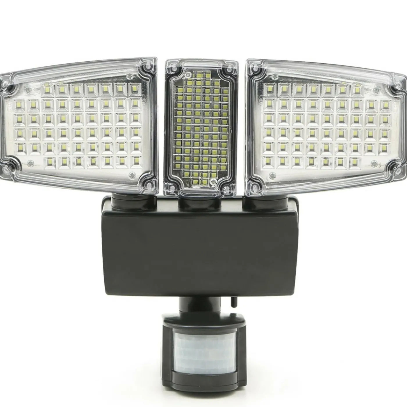 Projecteur LED solaire 3 spots 178 LED avec détecteur de mouvement