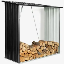 Rangement extérieur en acier pour bois de chauffage