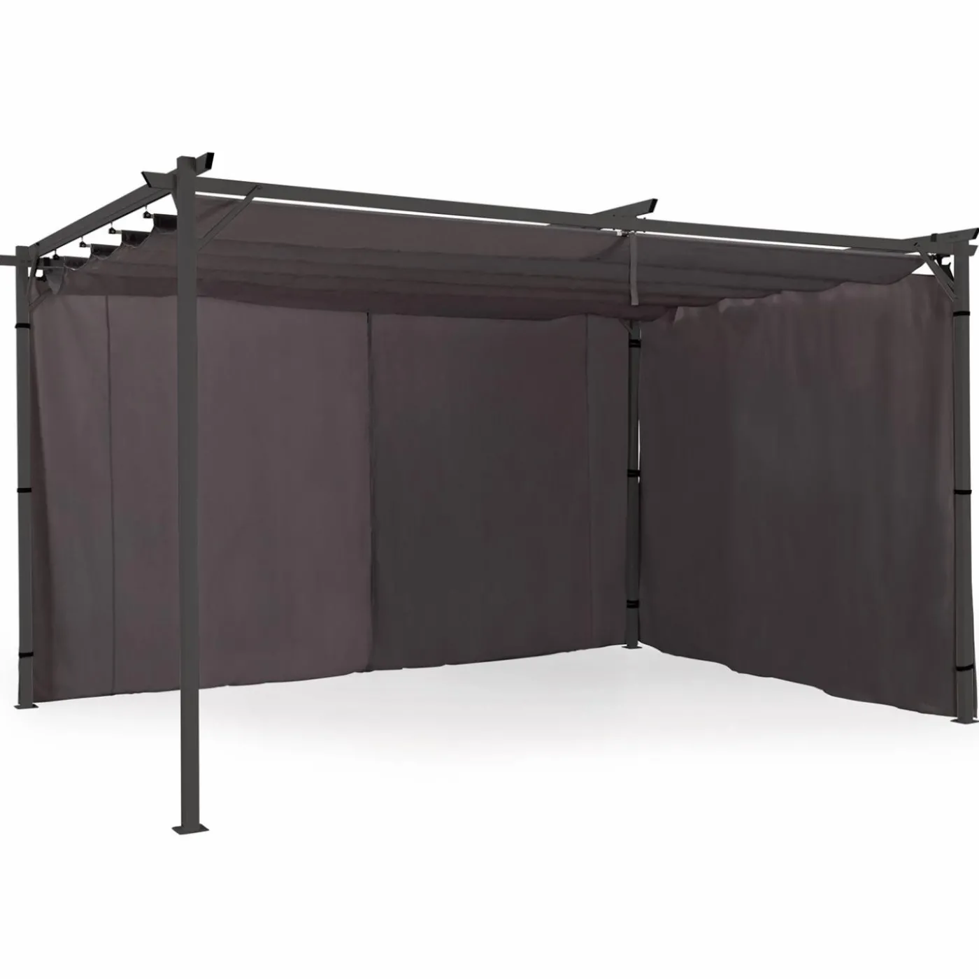 Rideaux extérieurs pour pergola 3x4m gris