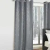 Rideaux occultants thermiques gris anthracite avec motifs