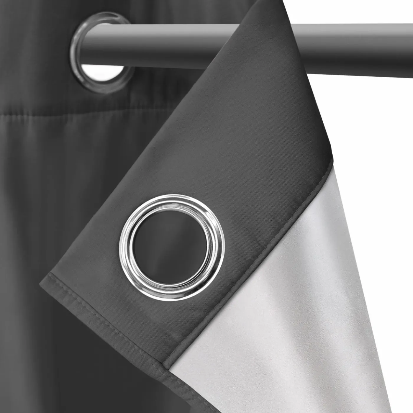 Rideaux occultants thermiques gris anthracite