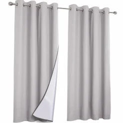 Rideaux occultants thermiques gris clair