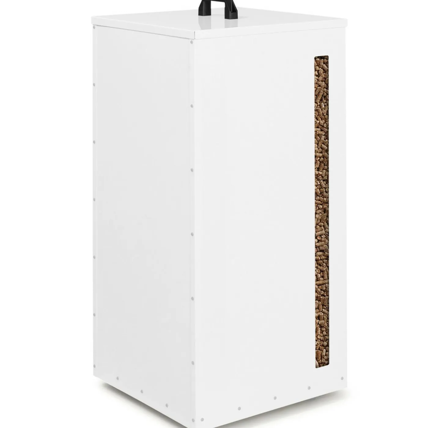 Réservoir à granulés - rangement à pellets 45 kg blanc 36 x 36 x 76 cm