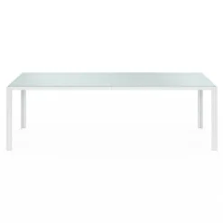 Salon de jardin 10 personnes blanc et beige 240 cm