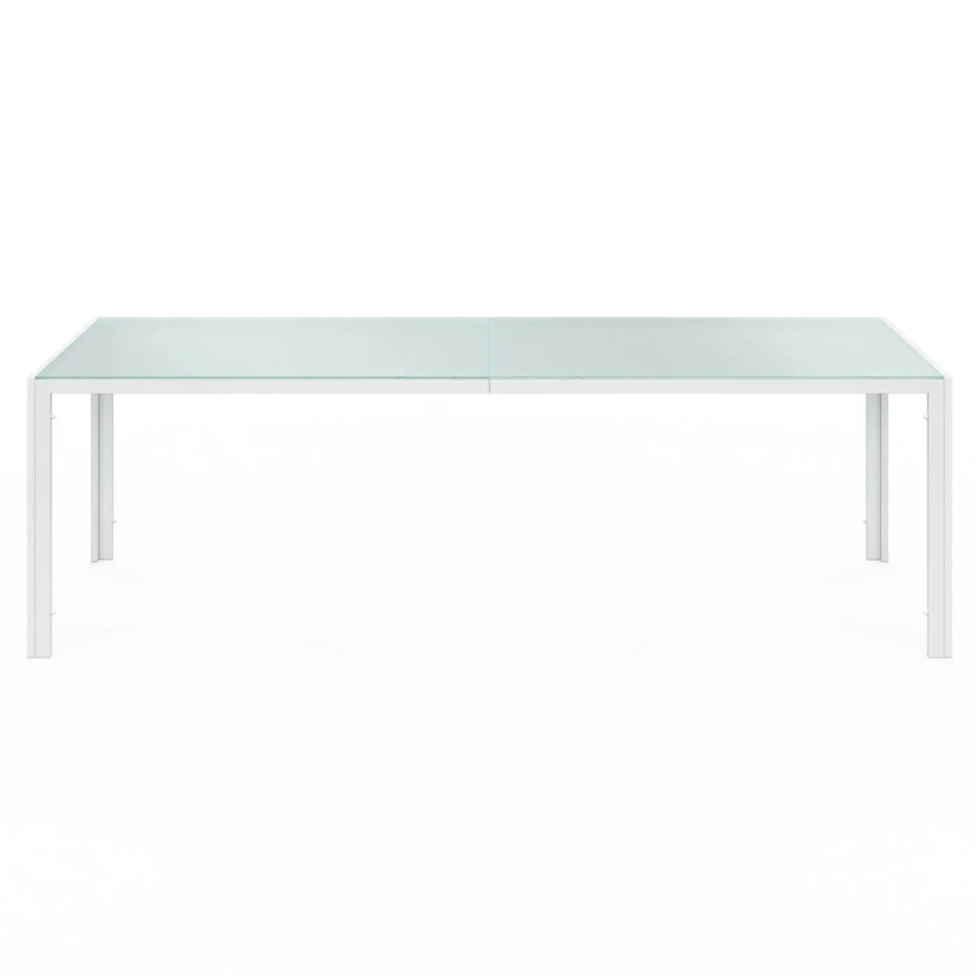 Salon de jardin 10 personnes blanc et beige 240 cm