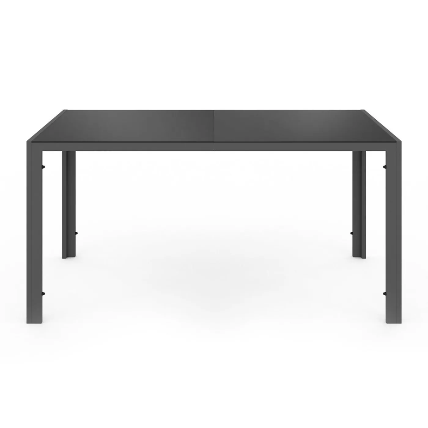 Salon de jardin 6 personnes table 150 cm fauteuils cordage gris anthracite