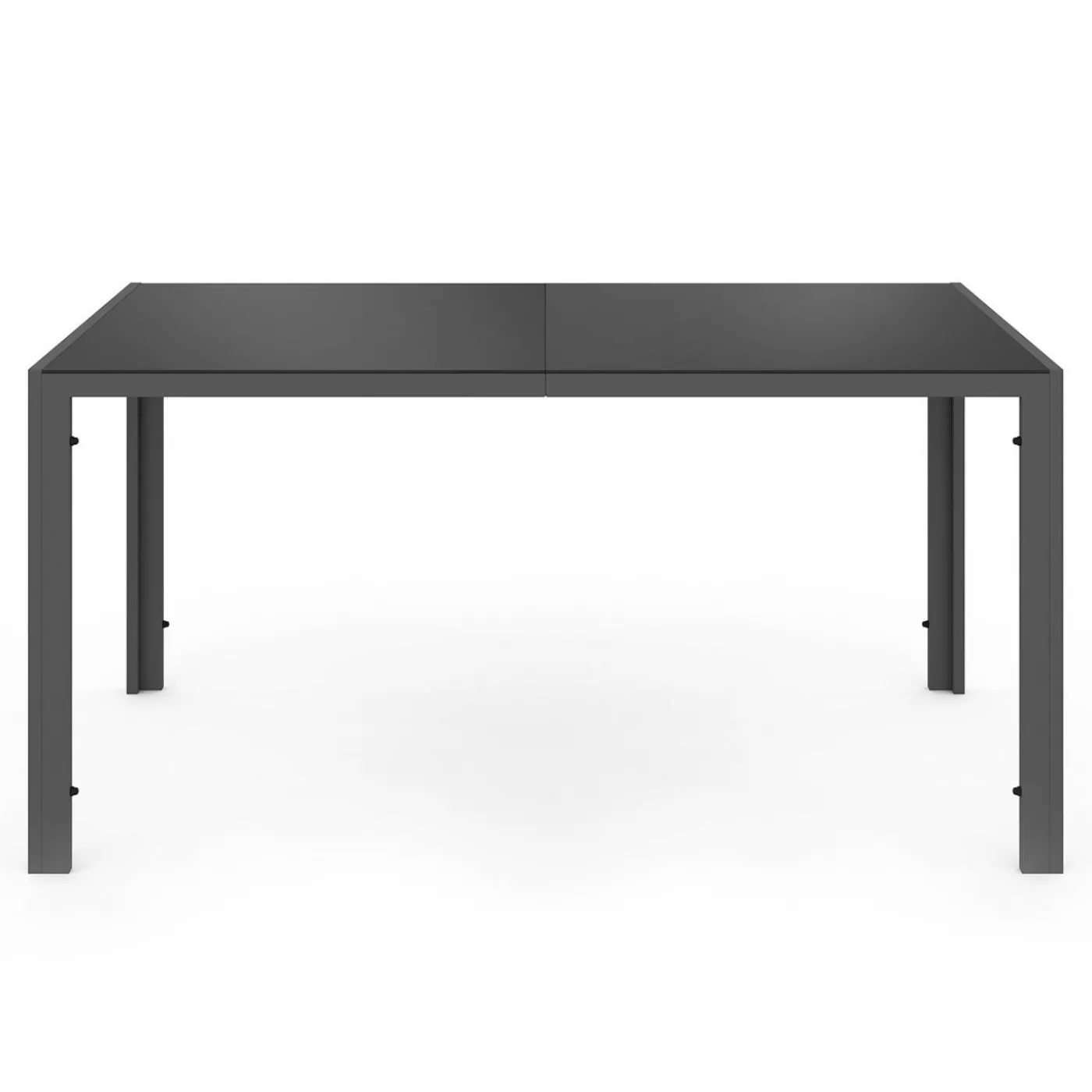 Salon de jardin 6 personnes chaises empilables bleu canard table 150 cm