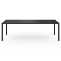 Salon de jardin 10 personnes table 240 cm et chaises empilables noires