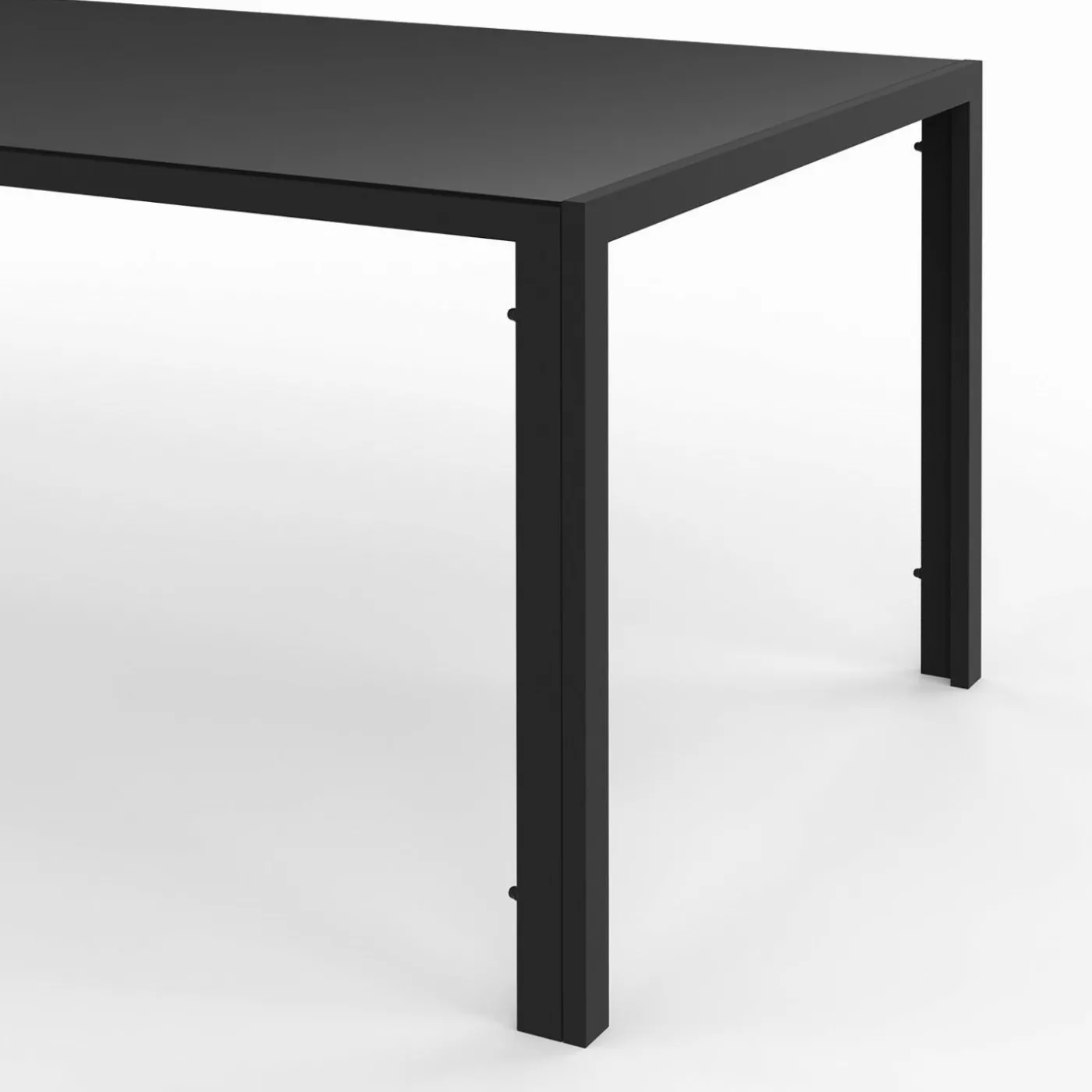 Salon de jardin 10 personnes table 240 cm et chaises empilables noires