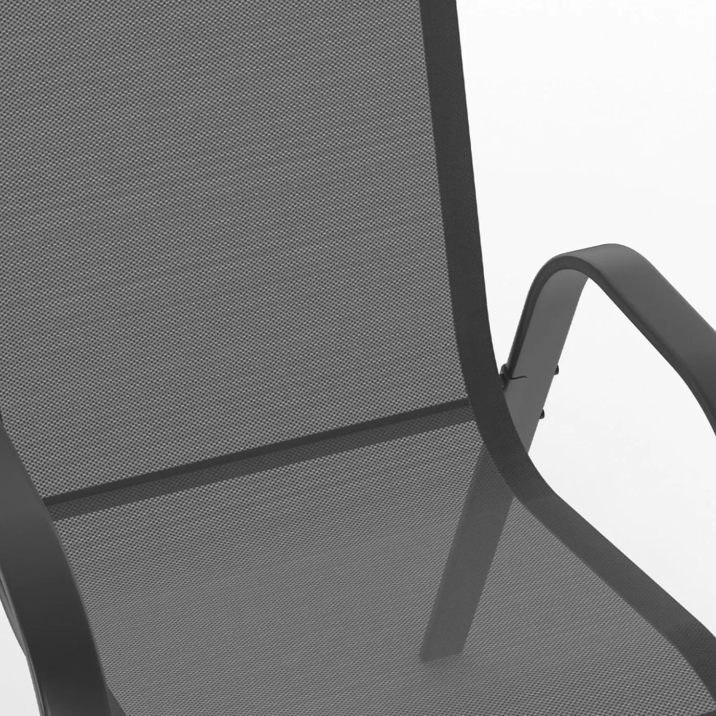 Salon de jardin avec 6 chaises empilables