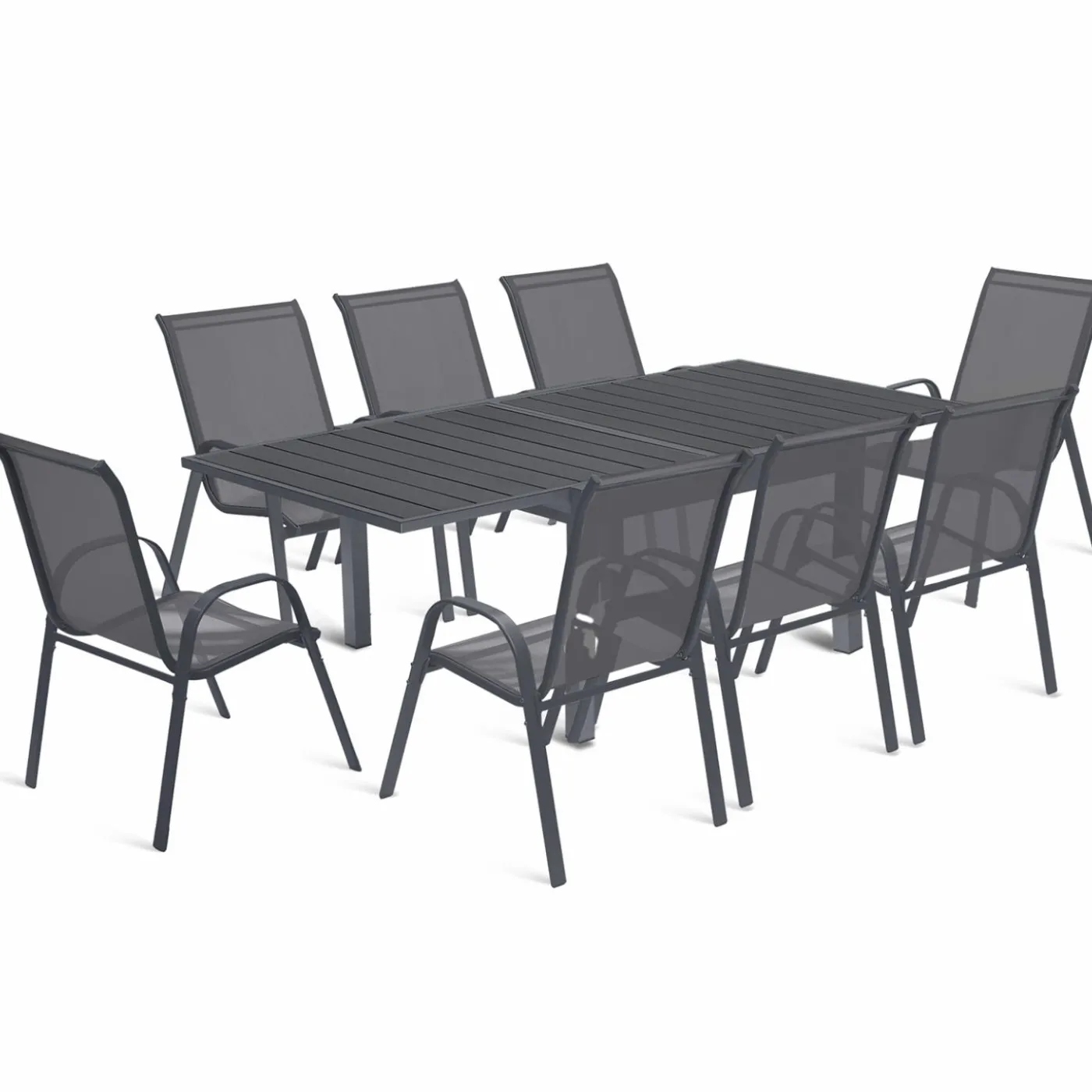 Salon de jardin avec table extensible 8 places