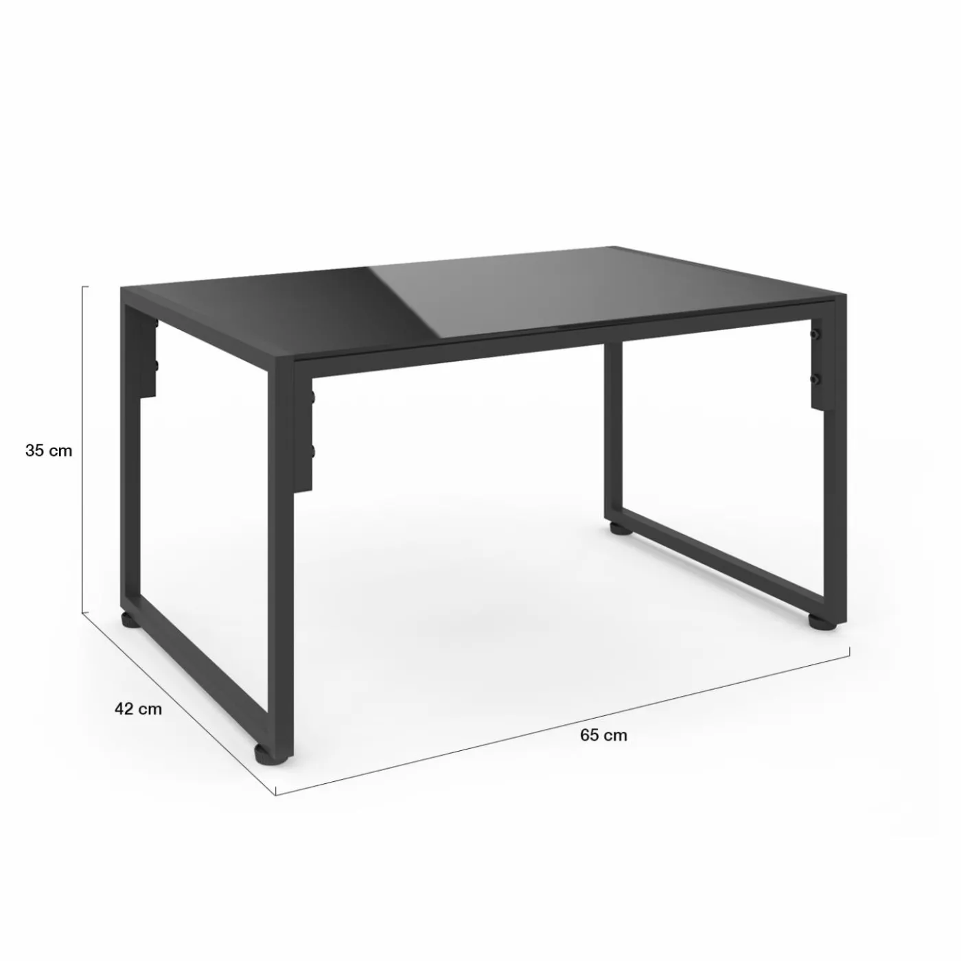 Salon de jardin bas 4 places en acier coloris gris anthracite