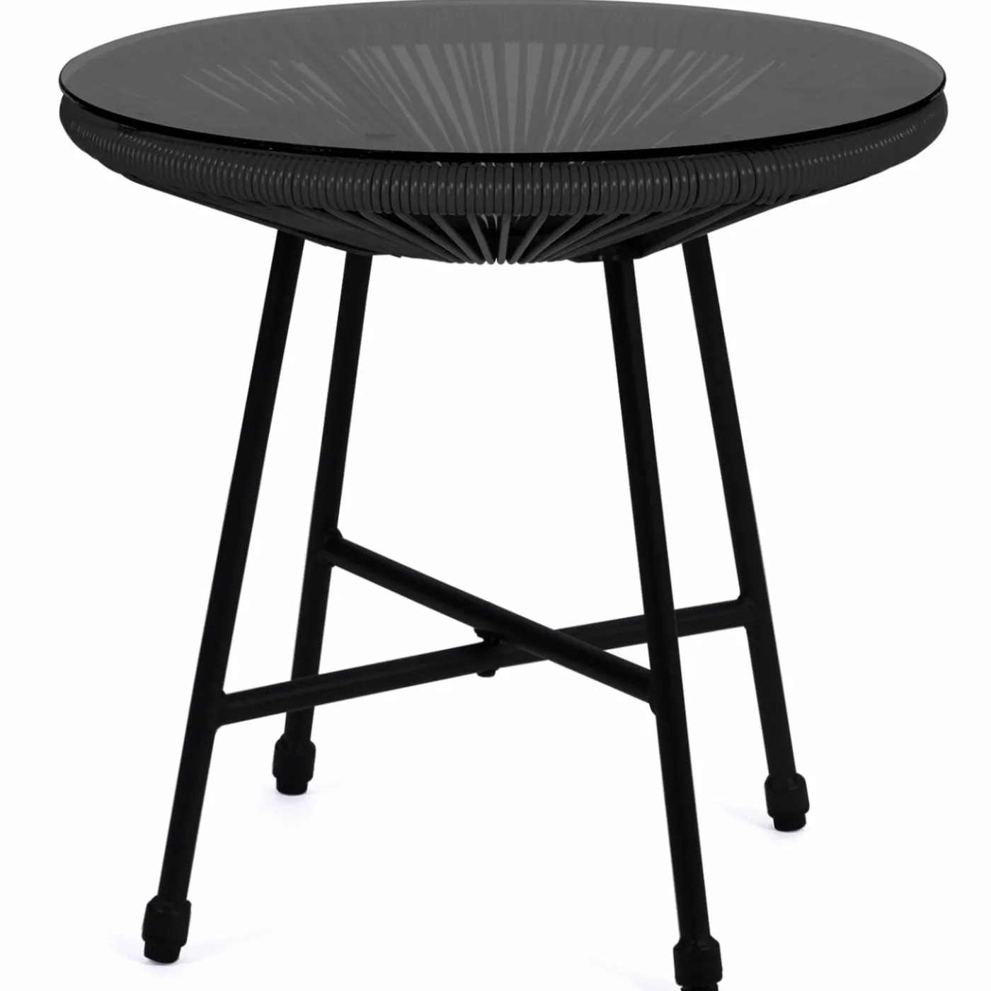 Salon de jardin fil plastique noir