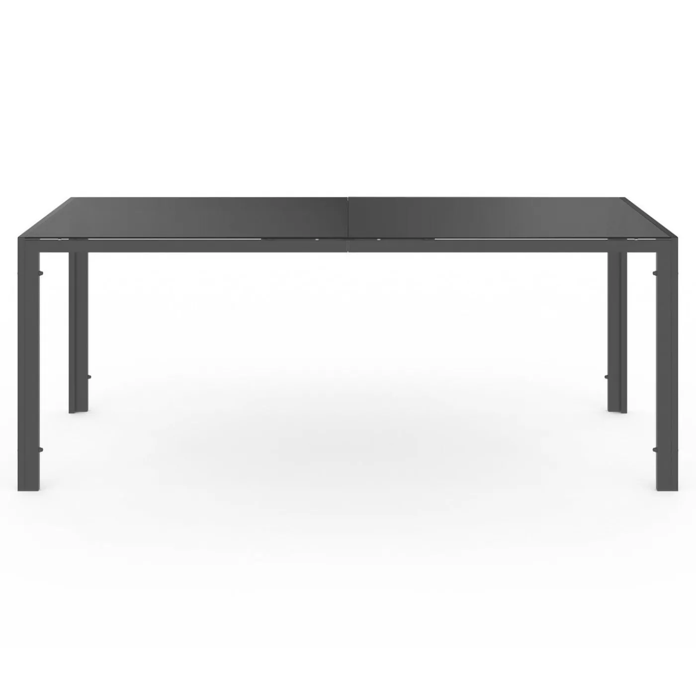 Salon de jardin table 190 cm et 8 chaises empilables bleu canard