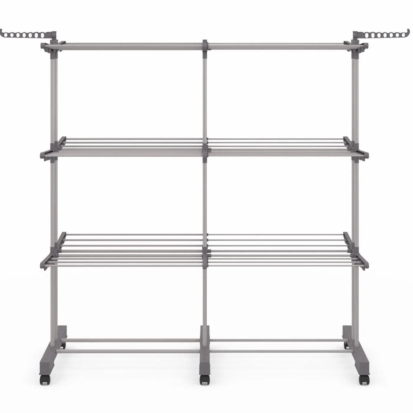 Séchoir à linge pliable extensible 40M gris 3 niveaux