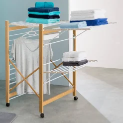 Séchoir design imitation bois pliable