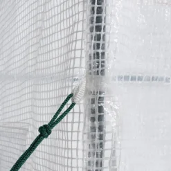 Serre de jardin blanche avec porte et fenêtres relevables