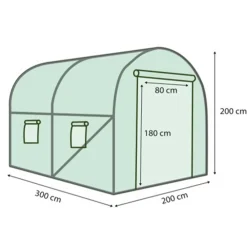 Serre de jardin blanche 6m² 3x2m