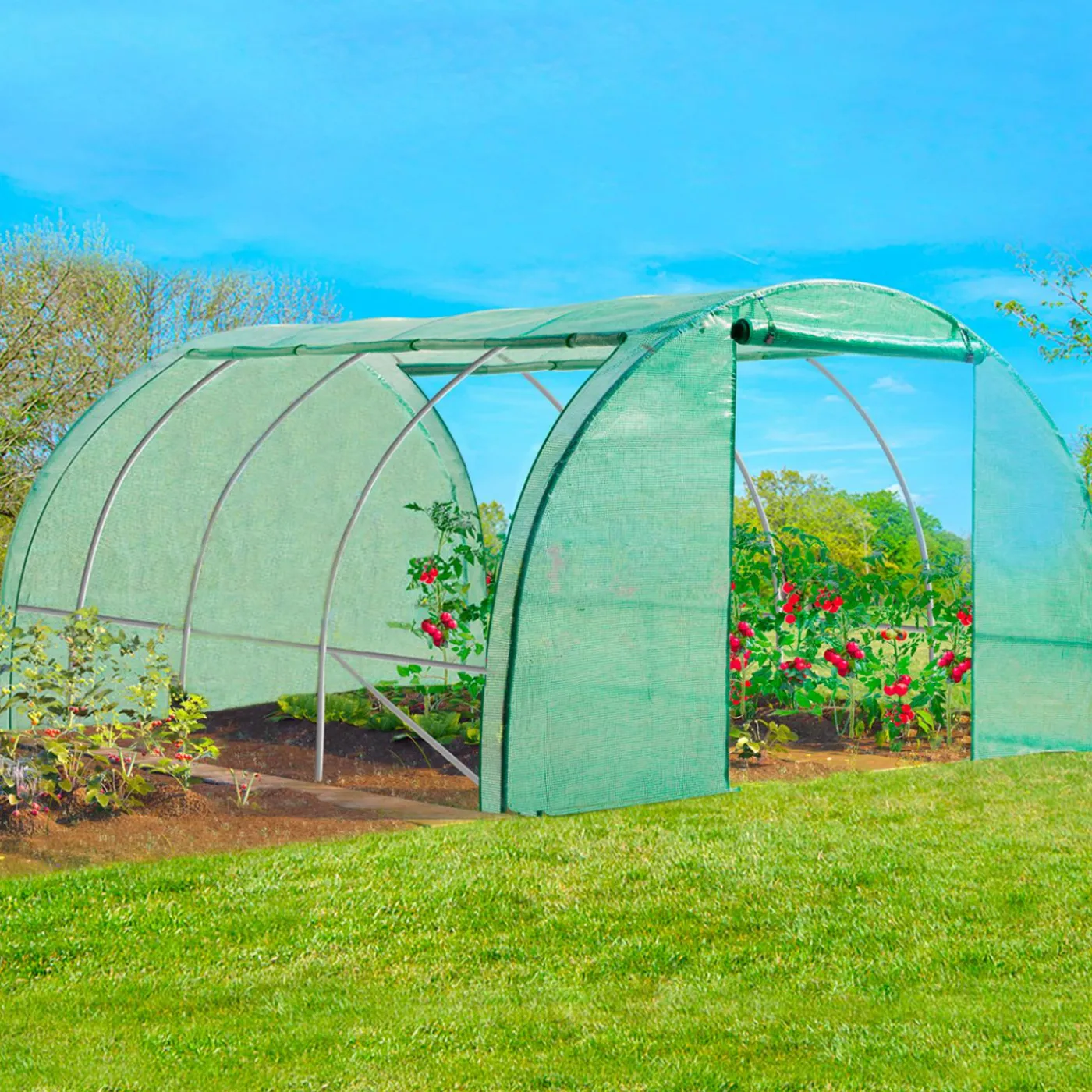 Serre de jardin verte 12 m² 4x3 m