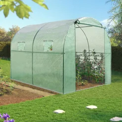 Serre de jardin verte 6m² avec 2 fenêtres
