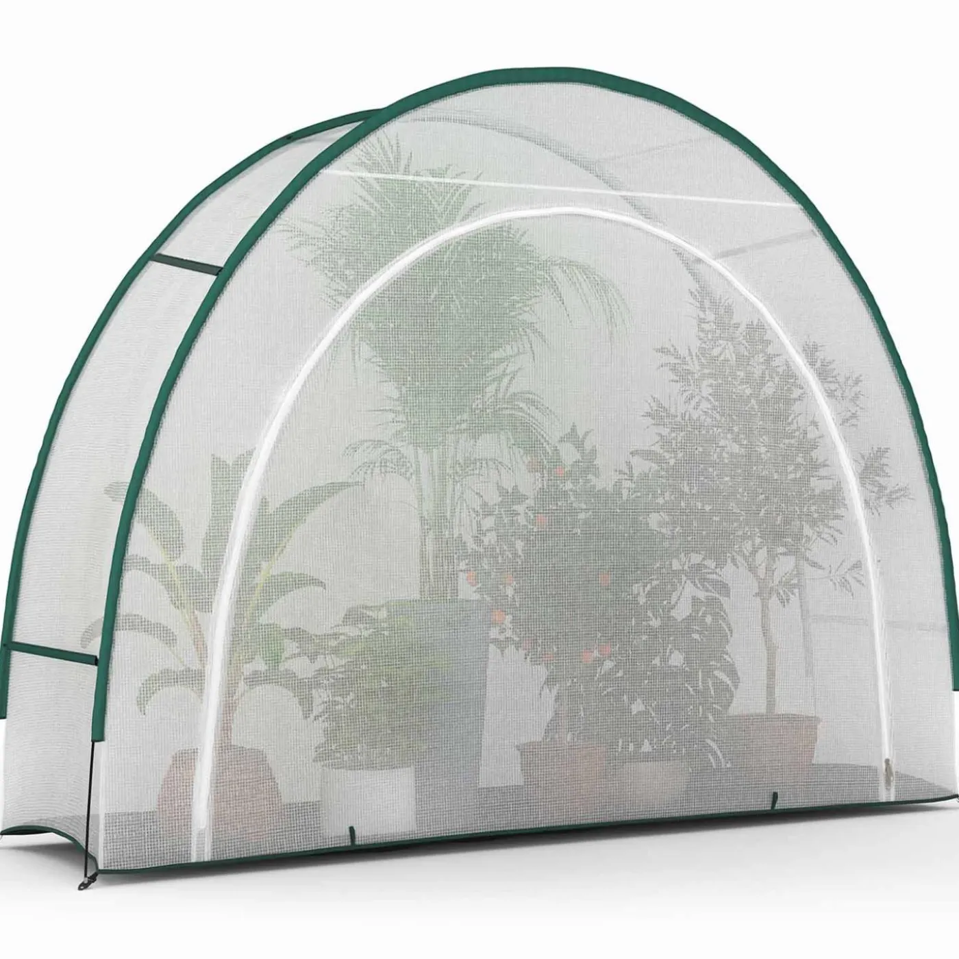 Serre d'hivernage balcon et terrasse 300x80x220 cm en demi lune