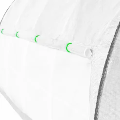 Serre tunnel de jardin 12M² blanche relevable avec moustiquaire