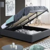 Sommier coffre de rangement 160x200 cm gris