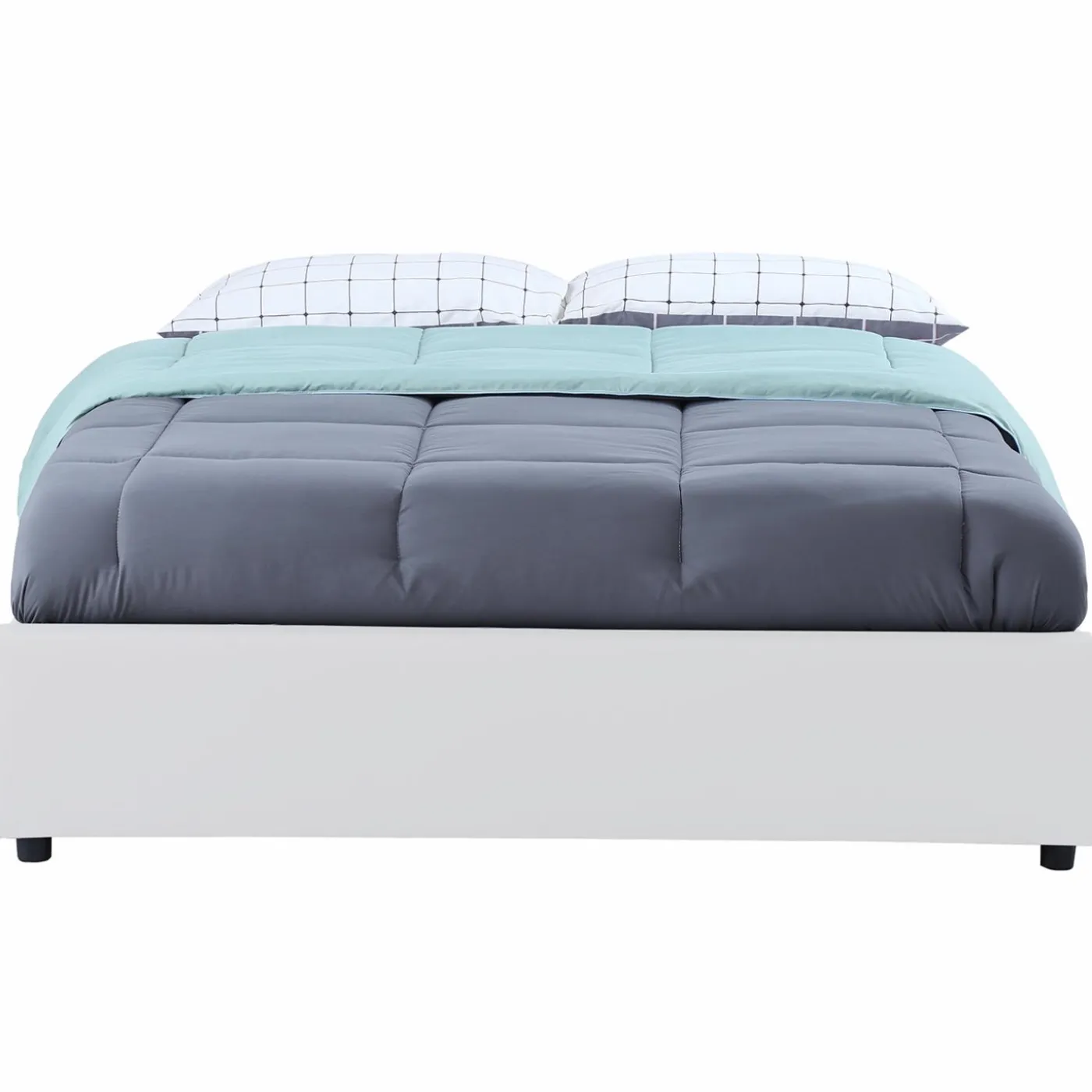 Sommier coffre de rangement 160x200 cm blanc