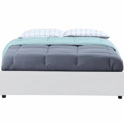 Sommier coffre de rangement 140x190 cm blanc