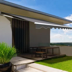 Store banne 3,80x3 m gris anthracite