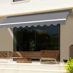 Store banne 3,80x3 m gris anthracite