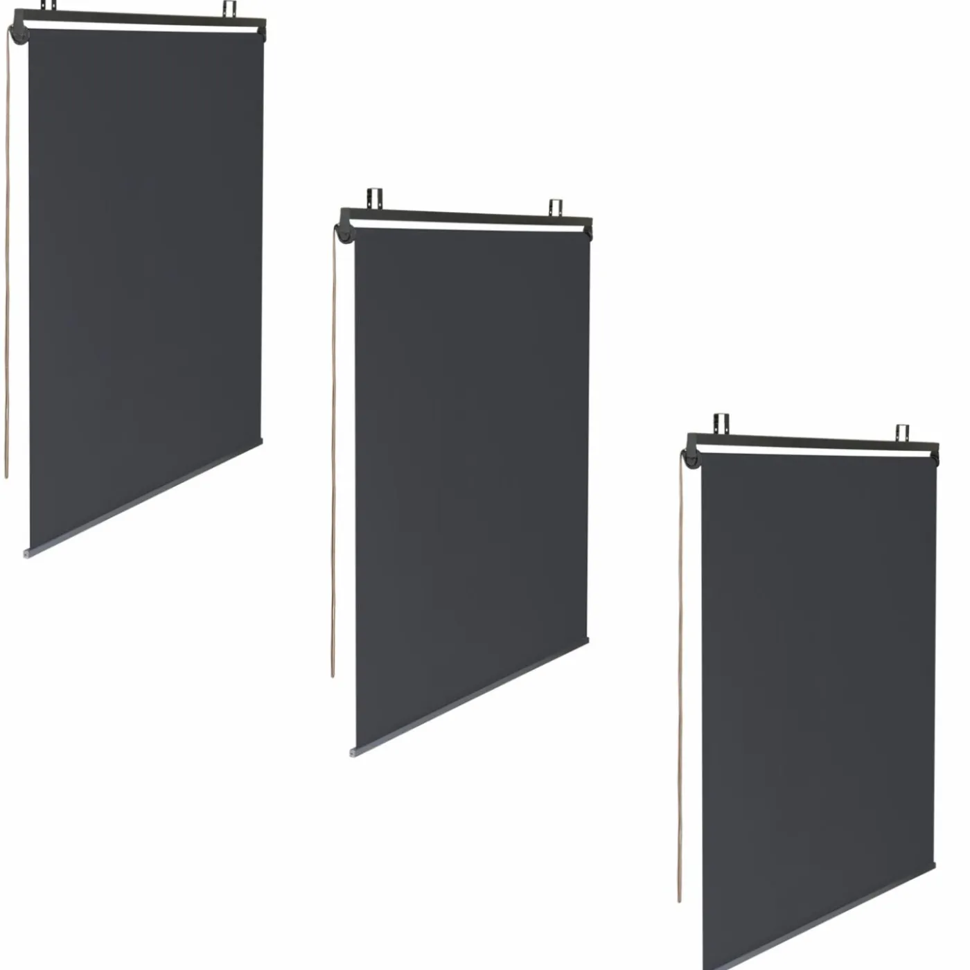 Store enrouleur vertical gris pour pergola