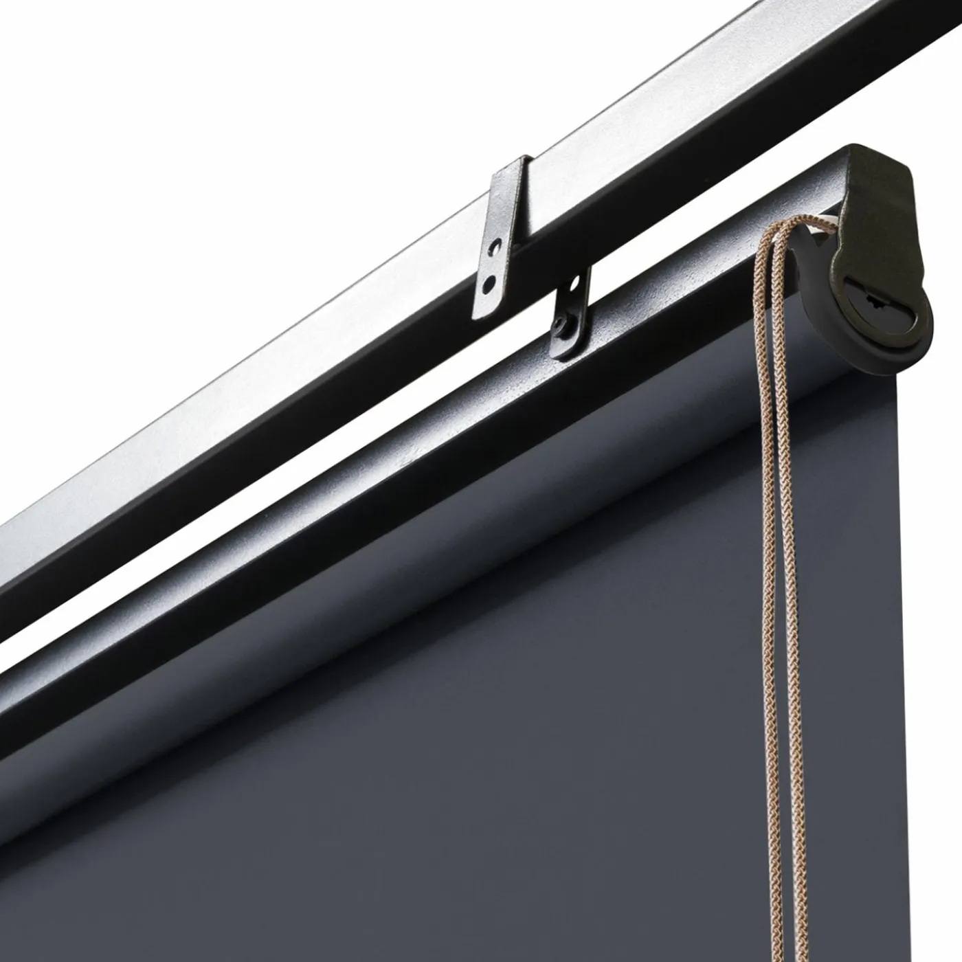 Store enrouleur vertical gris pour pergola