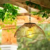 Suspension solaire extérieur métal et effet rotin