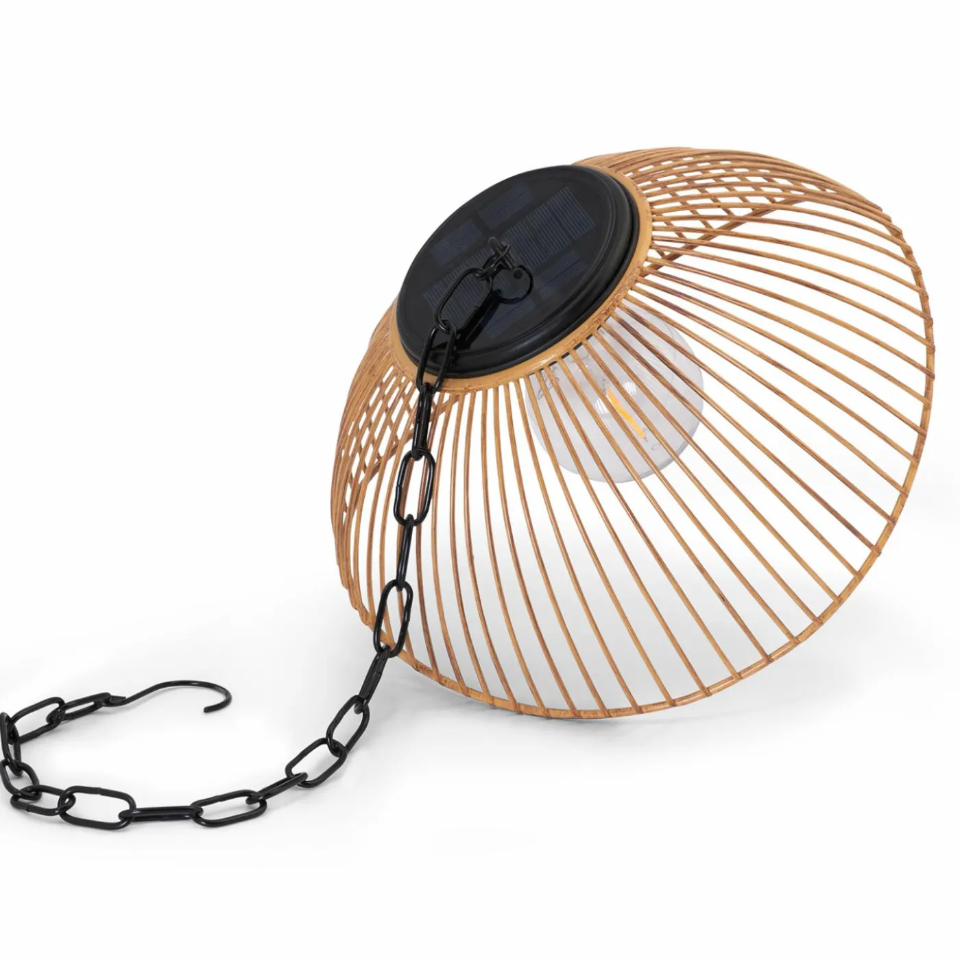 Suspension solaire extérieur métal et effet rotin