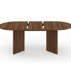 Table à manger extensible ovale MARTHE 6 -10 personnes noyer