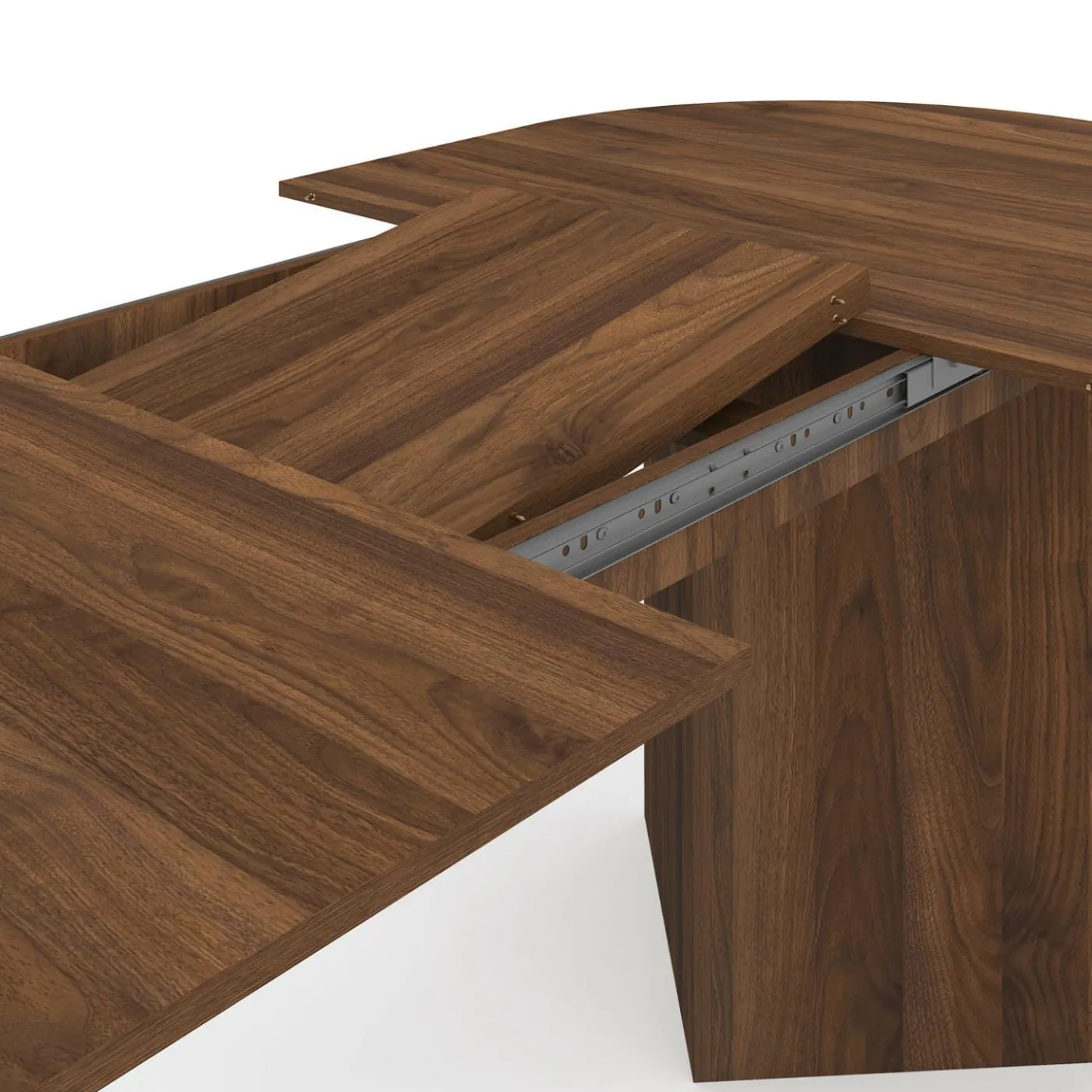 Table à manger extensible ovale MARTHE 6 -10 personnes noyer
