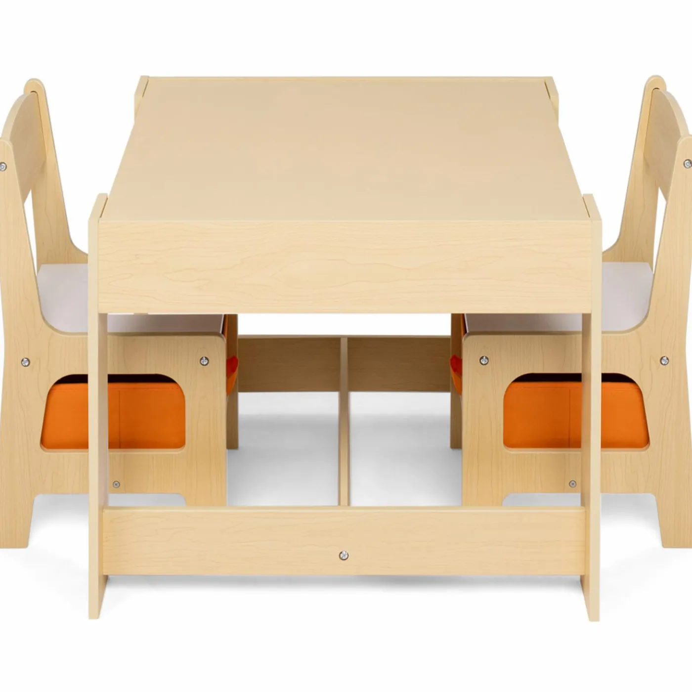Table à dessin réversible pour enfant avec 2 chaises et bacs de rangement