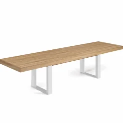 Table à manger 10 à 12 personnes bois et blanc