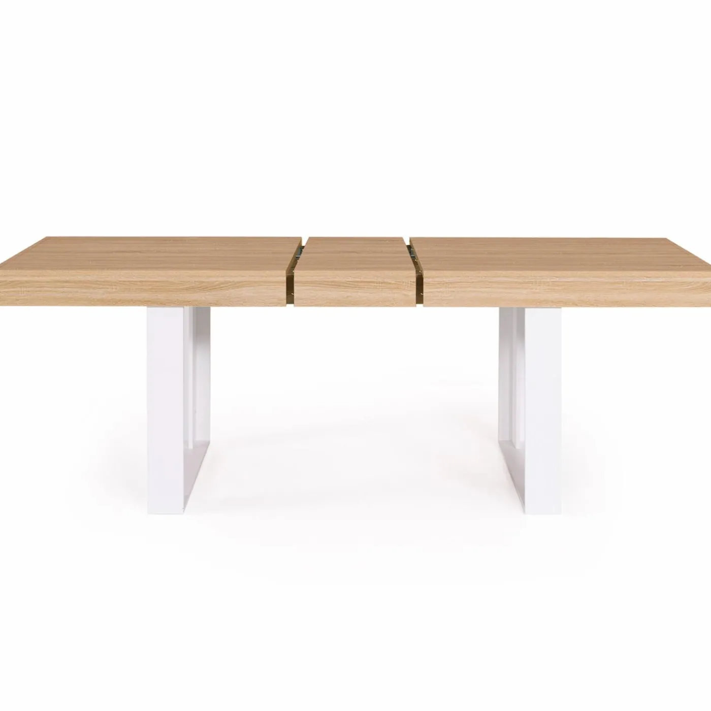 Table à manger 6 à 10 personnes bois et blanc