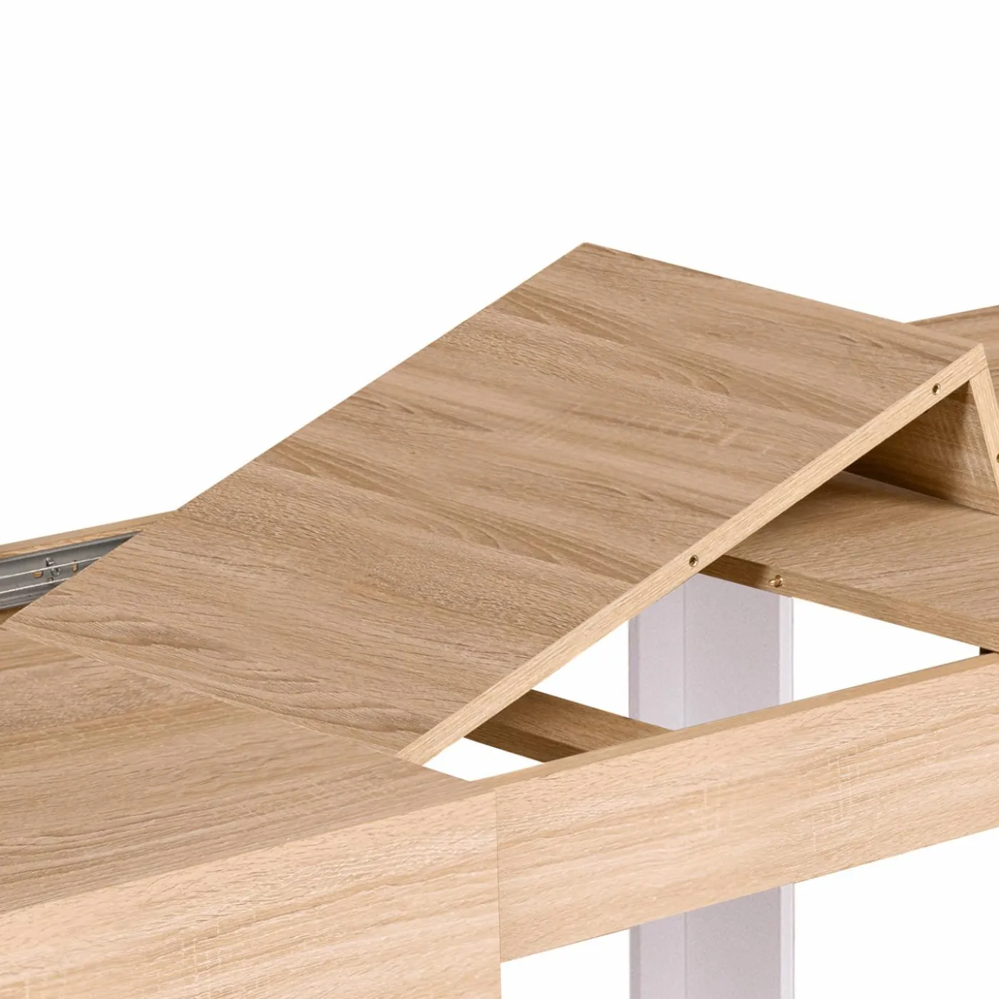 Table à manger 6 à 10 personnes bois et blanc