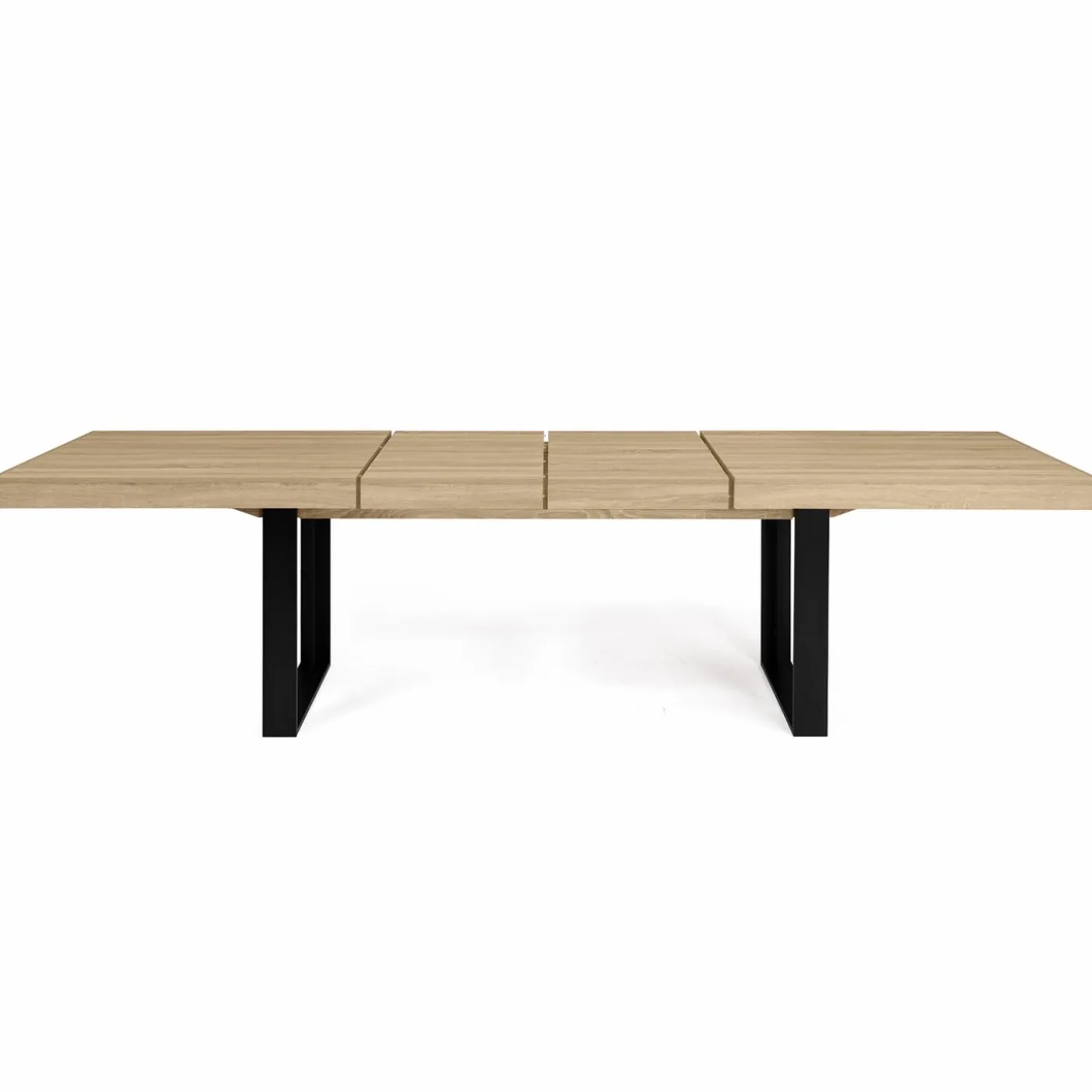 Table à manger 10 à 12 personnes bois et noir