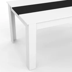 Table à manger 8 personnes blanche et noire