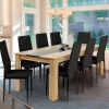 Table à manger 8 personnes hêtre et noire
